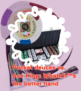 Ace king suited poker chips